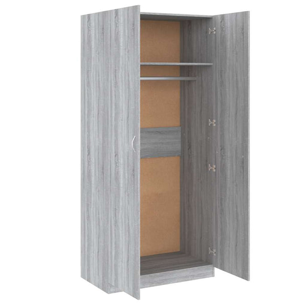 Kleiderschrank Grau Sonoma 90x200 cm