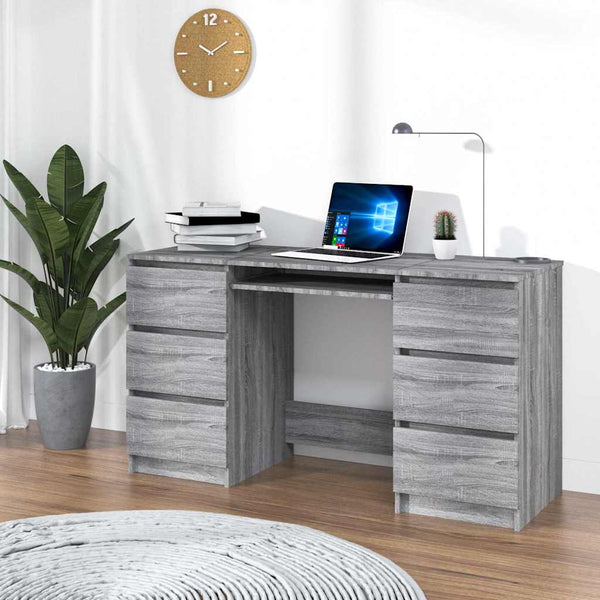 Schreibtisch Grau Sonoma 140 cm