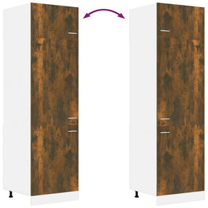 Kühlumbauschrank Lyon Räuchereiche 60x207 cm