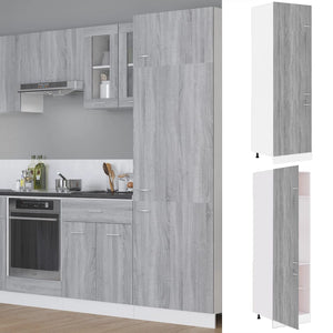 Kühlumbauschrank Lyon Grau Sonoma 60x207 cm