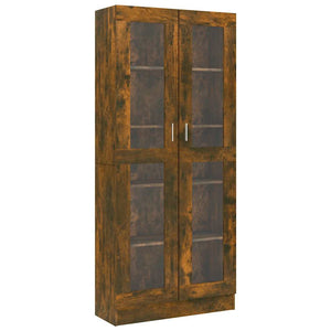 Vitrinenschrank Räuchereiche 82,5x185 cm