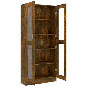 Vitrinenschrank Räuchereiche 82,5x185 cm