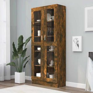 Vitrinenschrank Räuchereiche 82,5x185 cm