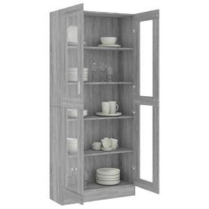 Vitrinenschrank Grau Sonoma 185 cm Hoch