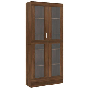 Vitrinenschrank Braun Eichen-Optik 185 cm