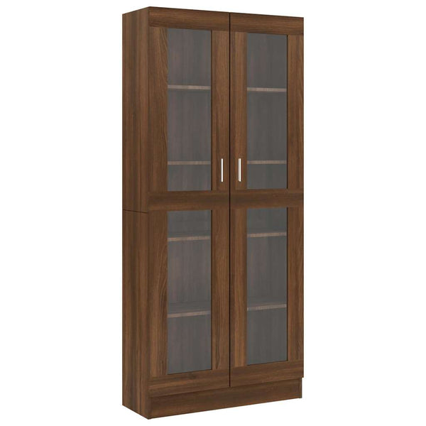 Vitrinenschrank Braun Eichen-Optik 185 cm