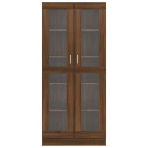Vitrinenschrank Braun Eichen-Optik 185 cm