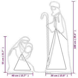 LED Silhouette Maria und Josef