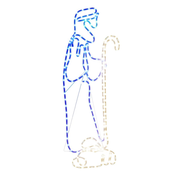 LED Silhouette Hirte und Lamm Weihnachtsdeko