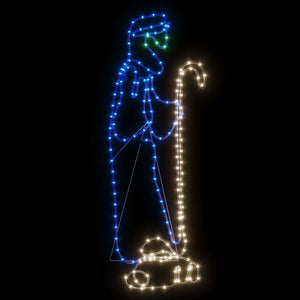 LED Silhouette Hirte und Lamm Weihnachtsdeko