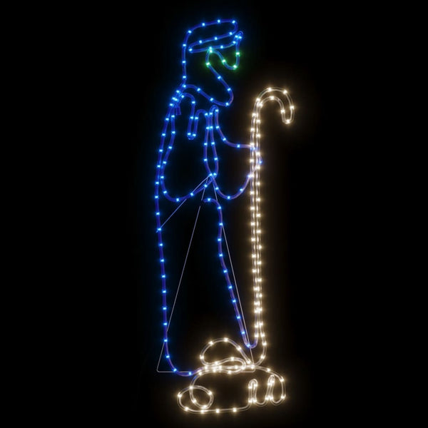 LED Silhouette Hirte und Lamm Weihnachtsdeko