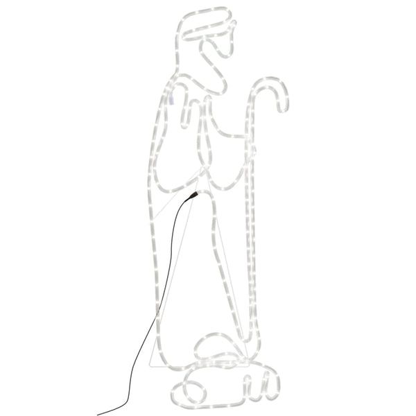 LED Silhouette Hirte und Lamm Weihnachtsdeko