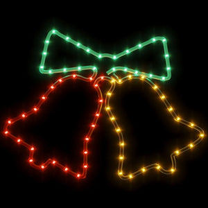 LED Weihnachtsglocken Silhouette 50x56cm