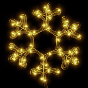 LED Schneeflocke Silhouette, 48 LEDs, Warmweiß, 27cm