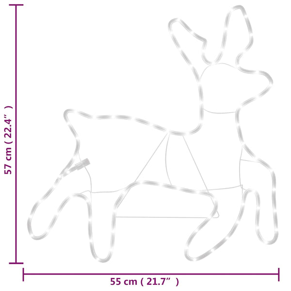 LED Rentier Silhouette Warmweiß 57cm