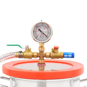 Vakuumkammer mit 2-stufiger Pumpe 5,5 L