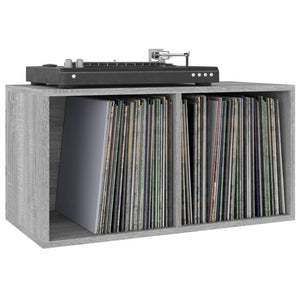Schallplatten-Box Grau Sonoma 71x34x36cm