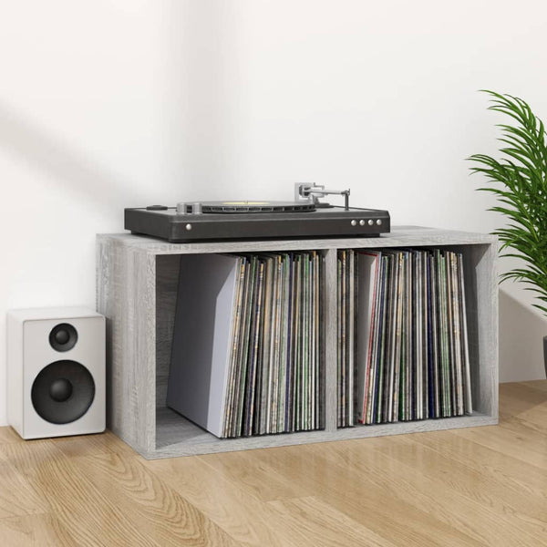Schallplatten-Box Grau Sonoma 71x34x36cm