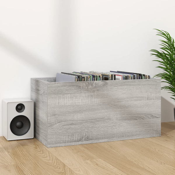 Schallplatten-Box Grau Sonoma 71x34x36cm