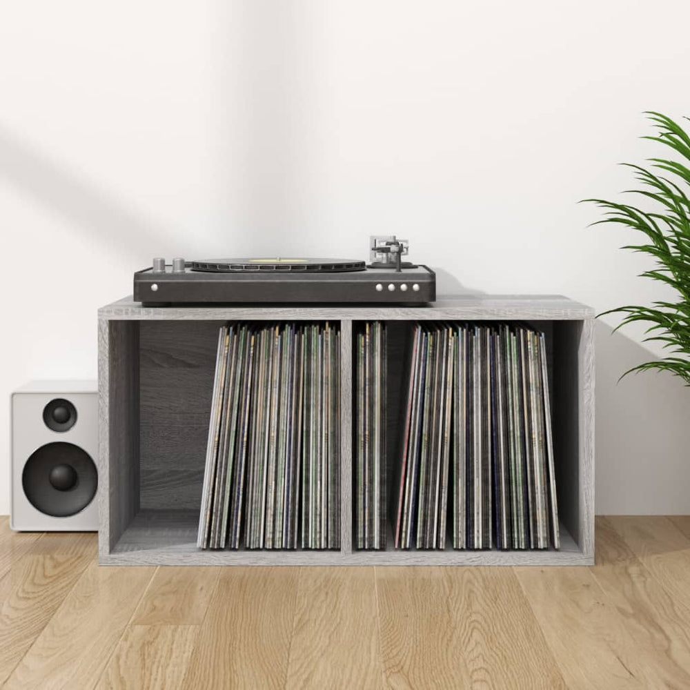 Schallplatten-Box Grau Sonoma 71x34x36cm