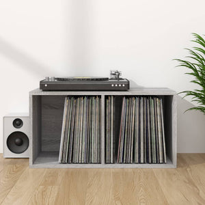 Schallplatten-Box Grau Sonoma 71x34x36cm