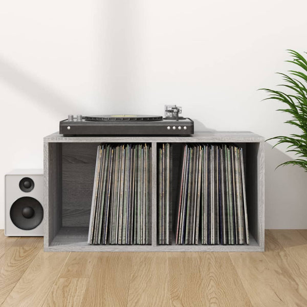 Schallplatten-Box Grau Sonoma 71x34x36cm