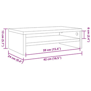 Monitorständer Grau Sonoma 42 cm