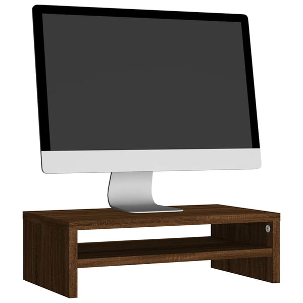 vidaXL Support d'écran chêne marron 42x24x13 cm bois d'ingénierie