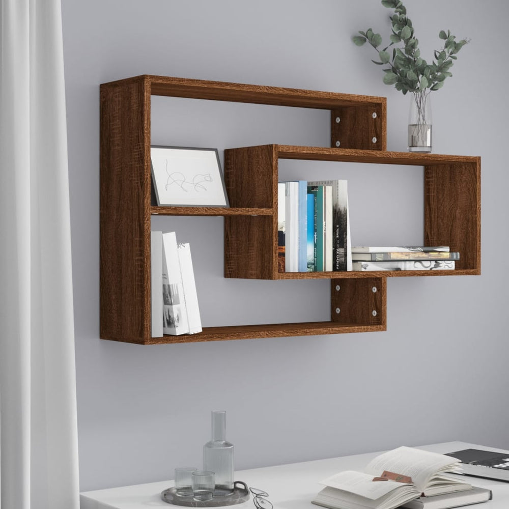 Wandregal Braun Eichen-Optik 104 cm