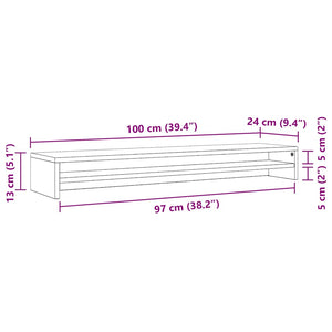 Monitorständer Grau Sonoma 100 cm