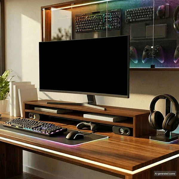Monitorständer Braun Eichenoptik 100 cm