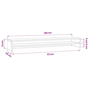 Monitorständer Braun Eichenoptik 100 cm