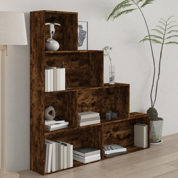 vidaXL Bibliothèque chêne fumé 155x24x160 cm