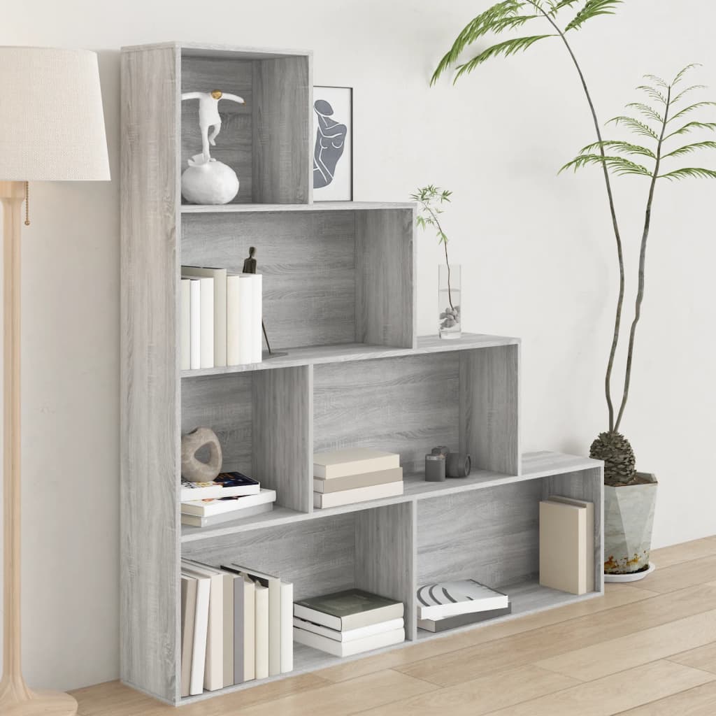 Bücherregal Grau Sonoma 155 cm