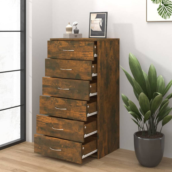 Sideboard Räuchereiche mit 6 Schubladen