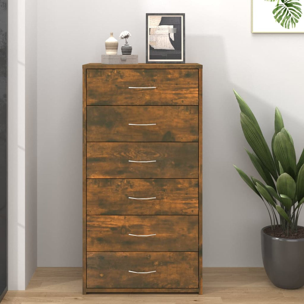 Sideboard Räuchereiche mit 6 Schubladen