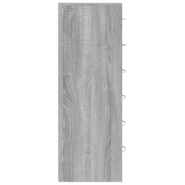 Sideboard Grau Sonoma mit 6 Schubladen