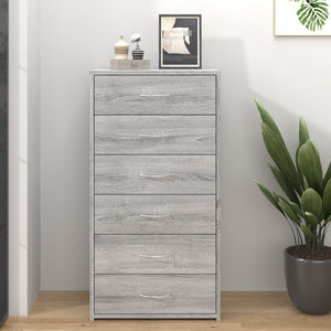 Sideboard Grau Sonoma mit 6 Schubladen