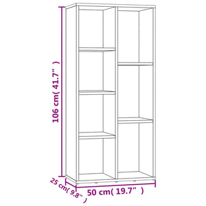 vidaXL Bibliothèque chêne fumé 50x25x106 cm