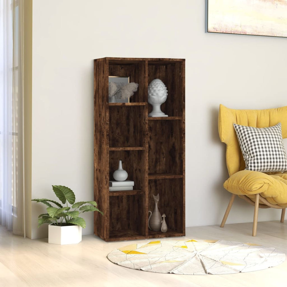 vidaXL Bibliothèque chêne fumé 50x25x106 cm