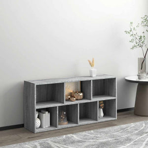 Bücherschrank Grau Sonoma 50x25x106 cm