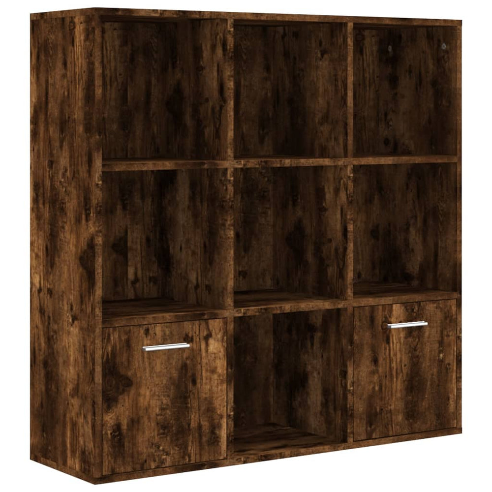 vidaXL Bibliothèque chêne fumé 98x30x98 cm