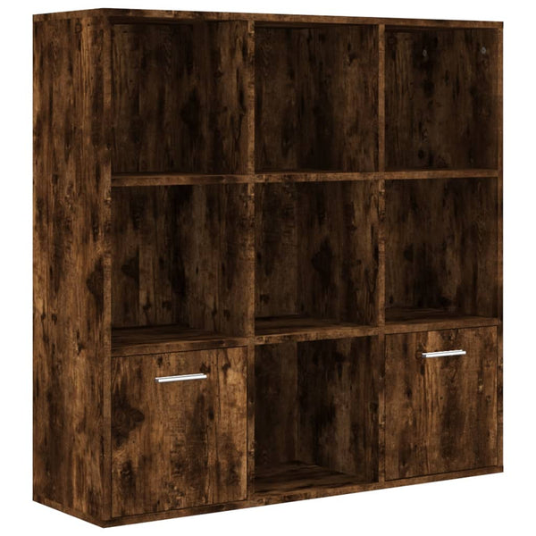vidaXL Bibliothèque chêne fumé 98x30x98 cm