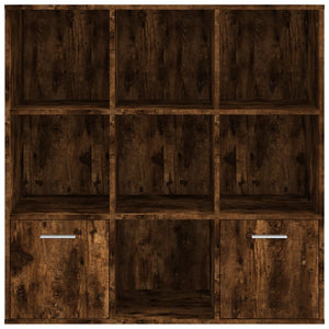 vidaXL Bibliothèque chêne fumé 98x30x98 cm