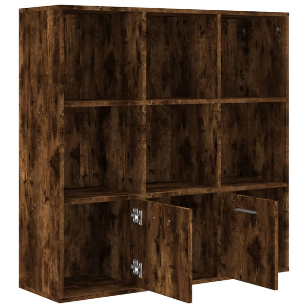 vidaXL Bibliothèque chêne fumé 98x30x98 cm