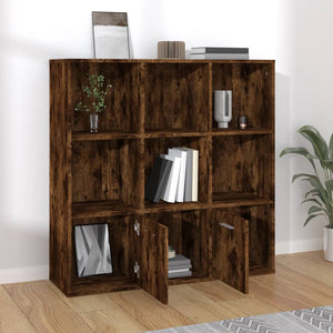 vidaXL Bibliothèque chêne fumé 98x30x98 cm
