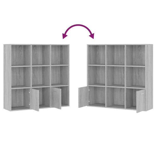 Bücherschrank Grau Sonoma 98x98 cm