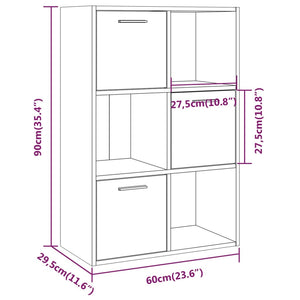 Grauer Lagerschrank Sonoma 60x90 cm
