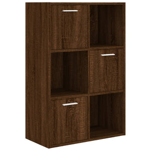 vidaXL Meuble de rangement marron aspect chêne 60x29,5x90 cm