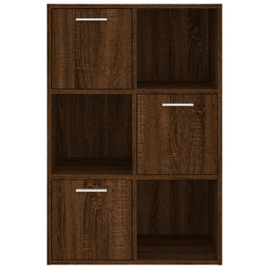 vidaXL Meuble de rangement marron aspect chêne 60x29,5x90 cm